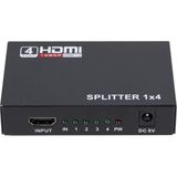 Die Grup Parcbeny PM-12081 4 Port HDMI Splitter Dağıtıcı 1.4V 1080P 4KX2K HDMI Görüntü ve Ses Kaynağını Aynı Anda 4 Farklı Ekrana Aktarır Için Tasarlandı Pratik Yüksek Performans Bir Görüntü Dağıtım Cihazıdır. - Adaçayı Yeşili