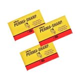 Die Grup Perma-Sharp Çift Taraflı Tıraş Bıçağı, Paslanmaz Çelik, 3 Kutu x 5 Adet, Toplam 15 Jilet, Islak Tıraş Için