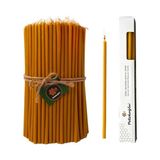 Die Grup Petekoğlu 15 Adet Sarı Balmumu Mum (Beeswax Candle) Ince Uzun Dilek Pasta Nişan Düğün Ritüel Mumu [enerji Sınıfı A+++] - Renkli