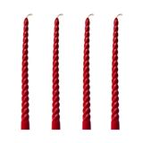 Die Grup Petekoğlu (4 Adet 27.5cm) Balmumu Mum Konik Burgulu Balmumu Şamdan Mumu Doğal Petek Balmumu Mum Dekoratif Kırılmaz Akmaz Mum Bal Mumu Beeswax Candle (Kırmızı) [enerji Sınıfı A] - Renkli - 1