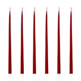 Die Grup Petekoğlu (6 Adet x 35CM) Konik Balmumu Mum Şamdan Mumu Kırmızı Doğal Petek Bal Mumu Mum Dekoratif Beeswax Candle Red [enerji Sınıfı A+] - Renkli - 1