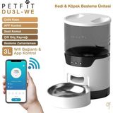 Die Grup Petfit DU3L-WE 3l Wi-Fi Akıllı Otomatik Kedi Köpek Mama Kabı Besleme Ünitesi (Sesli Komut+Çelik Kase+App Kontrol)