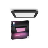 Die Grup Philips Hue Tento Siyah Sıva Üstü Rgb Akıllı LED Panel Tavan Armatürü 30X30CM 1340 Lumen - Renkli