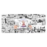 Die Grup Porge Gaming Mouse Pad 70X30, 90X40 Mouse Pad Xxl Büyük Dikişli Oyuncu Mouse Pad Speed Mousepad (One Piece Luffy, 80X30 Cm) - Ahşap