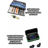Die Grup Powerbank Bluetooth Kulaklık ve Akıllı Saat 7 Kordonlu Metal Kordon Plastik Kordon - Renkli