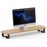 Die Grup Prexua Upster Ahşap Monitör Standı - Ergonomik Monitör Yükseltici (Safir Meşe - Siyah Ayak, Large)