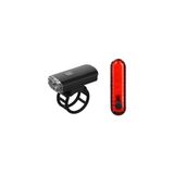 Die Grup Quickset USB Şarjlı Ön Arka Bisiklet Aydınlatma Seti FST-403 - 00-Siyah - Somon