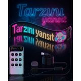 Die Grup Rgb LED Matrix Panel Esnek Yapı Uygulama Kontrollü Kayan Yazı Ekranı