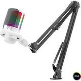 Die Grup Rgb Mikrofon Seti Boom Mikrofon Kolu Type-C 192KHZ 24BIT Beyaz ME6S35W