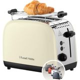 Die Grup Russell Hobbs Ekmek Kızartma Makinesi [2 Dilim Için] Colours Plus Inox Krem (Ekstra Geniş Yuvalar, 6 Kademeli Hızlı Kızartma, Kaldırma ve Kontrol, Buz Çözme, Isıtma, 1600 W) Toaster 26551-56 - Ahşap - Bej - Siyah