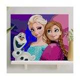 Die Grup Sayılarla Boyama Tuval Seti Fırça Boya Dahil (Çıtalı) 40X50 cm - Elsa & Karlar Ülkesi - 41 Delft Blue