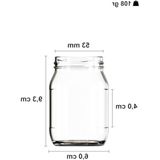 Die Grup Şeffaf Cam Kavanoz Seti, 6 Adet Metal Kapaklı 190 ml
