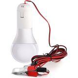 Die Grup Seyyar Lamba 1.5 Metre Kablolu, Akü Maşalı, 12 Volt, 5 Watt, Beyaz 6500K, LED Ampul, (Dc 12 Volt Aküler Için), Kamp, Karavan, Tekne Için Seyyar Aydınlatma (4 Adet) - Amber