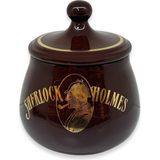 Die Grup Sherlock Holmes El Yapımı Seramik Pipo Tutun Kavanozu Kahve Small - 001-Renkli - 1 Adet - 0,21 L