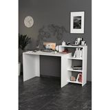 Die Grup Şık Beyaz Kitaplıklı Çalışma Masası, Düzenli Çalışma Alanı Yaratır - 10*10 CM - Renkli