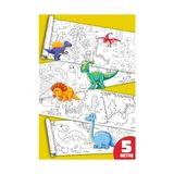 Die Grup Sinaticaret Dinazorlar Devri Boyama Kağıdı Rulosu, 5 Metre x 45 Cm, Sevimli Dinazorlar Temalı, Çocuklar Için Eğitici ve Eğlenceli Aktivite - 41 Delft Blue