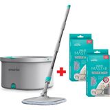 Die Grup Smarter Aqua Master Temizlik Seti 2 Adet Yedek Mop Temiz & Kirli Suyu Ayırma Özelliği Otomatik Temizlik Seti Mop Paspas