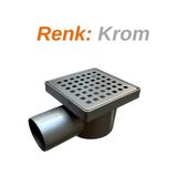 Die Grup Sofdekor Yer Süzgeci 10X10CM 50MM Yatay Çıkış - Acı Yeşil