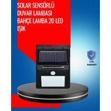 Die Grup Solar Enerjiyle Çalışan IP65 Su Geçirmez 20 LED Duvar Lambası
