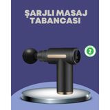 Die Grup Sporcu Kas Masaj Tabancası 6 Kademe Güçlü Titreşim 4 Başlık Şarjlı Masaj Aleti