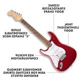 Die Grup Squier By Debut Collection Hss Stratocaster Elektro Gitar, Laurel Klavye, Beyaz Vuruş Tahtası, Dakota Kırmızısı | Çocuklar ve Yetişkinler Için Marş Elektro Gitar, Hss Manyetikler, 2 Yıl Garanti, Ücre