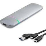Die Grup SSD Kutu Type-C 3.1 + Usb3.0 Nvme + Ngff M2 Chıp RTL9210B Gri HDX1772
