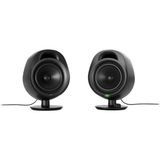 Die Grup Steelseries Arena 3 Tam Kapsamlı 2.0 Oyun Hoparlörleri, Hoparlör Üzeri Kumandalar, 4 Hoparlör Sürücüleri, Kablolu ve Bluetooth, 3.5 mm Yardımcı, Mobil, Ayarlanabilir Stand - Adaçayı Yeşili