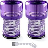 Die Grup Syxtidy Dyson V12 Detect Slim Elektrikli Süpürge Için Yedek Filtre, Absolute Extra/total Clean/fluffy Aksesuar Arka Filtre Yedek Parçası 971517-01 (2 Adet Hepa Filtre 1 Temizleme Fırçası)
