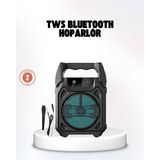 Die Grup Taşınabilir 6.5” Bluetooth Hoparlör USB Tf Kart Mikrofonlu Şarjlı Sistem