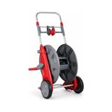Die Grup Taşınabilir Tekerlekli Hortum Sarma Arabası Toplama Makarası 1/2" ve 3/4" Hortumlar Için Aparat - Renkli