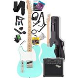 Die Grup Tele Kasa Elektro Gitar Seti - Maple Klavye, 25W Amfi - 3 Renk Sunburst