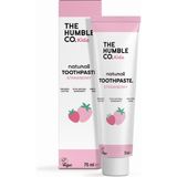 Die Grup The Humble Co. Toothpaste Kids Strawberry 75 ml Çocuklar Için Çilek Aromalı Doğal Diş Macunu 75 Ml, Tatlı Çilek Aromalı Diş Macunu - Nazik, Güvenli ve Etkili - 00-Siyah - Beyaz