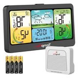 Die Grup Thermopro TP280B 17.8 cm Ekranlı, Wi-Fi Destekli Akıllı Iç ve Dış Mekan Hava Tahmin Istasyonu ve Barometre (300M Menzilli Şarjlı Sensör) - 0- Koyu Mavi