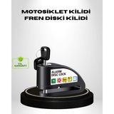 Die Grup Titreşim Sensörlü Alarmlı Motosiklet Disk Kilidi 14MM Çelik Çift Kilitleme