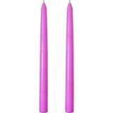 Die Grup Tr 2'li Pembe Şamdan Mum Seti 25 cm – Dekoratif Ince Şamdan Mum, Kokusuz Parafin WAX,%100 Pamuk Fitil, El Döküm, Uzun Süre Yanma (~10 Saat), Şık Sofra, Davet, Nişan, Düğün ve Ev Dekorasyonu Için Zarif
