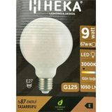 Die Grup Tr LED Ampul, 9W (67W Eşdeğeri), 3000K Sarı Işık, E27 Duy, G125 Glop - Amber