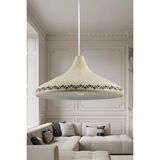 Die Grup Tr Nova Tulip Metal Sarkıt Avize, Bohem Tavan Lambası ve Salon Oturma Odası Aydınlatması - Krem - 35 cm – Modern Dekoratif Avize, Tavan Aydınlatması - 00-Beyaz