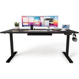 Die Grup Tr Uprise Comfort Çift Motorlu Yükseklik Ayarlı Masa (72–121 Cm) (Siyah Ayak/siyah Tabla, 160X80 Cm) - 160 x 80 cm - Ahşap - Bej - Siyah