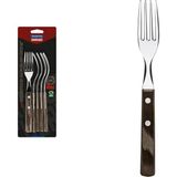 Die Grup Tramontina Churrasco 21198/916 Biftek-Steak Çatalı (6lı Blister)