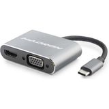 Die Grup Type-C Hub HDMI 4K VGA 2 Port Gri HDX7838