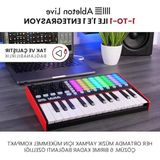 Die Grup USB Mıdı Klavye Controller, 37 Mini Tuş ve 40 Rgb Ped - Çok Renkli