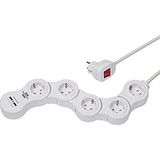Die Grup USB Şarj Fonksiyonlu 5'li Çoklu Priz - 1.4 M Kablo - Renkli - belirtilmemiş
