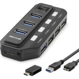 Die Grup USB Type-C 3.2 Gen1 Anahtarlı Hub 7 Port 5 Gbps Siyah U332