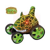 Die Grup Uzaktan Kumandalı Dinozor Araba 360° Hareketli, Pilli,ışıklı, Drift Atan Full Fonksiyon, Ön Tekerlekleri Akrobat Dönebilen Araba (Yeşil) - Renkli