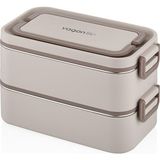 Die Grup Vagonlife 2000 ml 2 Kat Paslanmaz Çelik Çorba Kaseli Bento Lunch Box Yeni Nesil Sefer Tası -FFLBOX01029 Bej - Ahşap - Bej