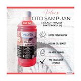 Die Grup Velvox Cilalı Oto Şampuanı 500 ml | Süper Yoğun Köpük | Ph Nötr | 1:60 Konsantre | Seramik & Ppf Uyumlu | Nano Boya Koruma | Antistatik Araç Şampuanı | Sakız Kokulu - Antrasit - 13 cm
