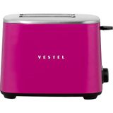 Die Grup Vestel Retro Pembe Ekmek Kızartma Makinesi - Ahşap - Bej - Siyah