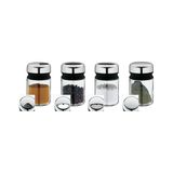 Die Grup Wmf 4 Parça Baharatlık Seti, 100 Ml, Cam Baharat Kavanozu, Cromargan® Yüksek Kaliteli Paslanmaz Çelik Kapaklı, Bulaşık Makinesinde Yıkanabilir - 0,2 kg