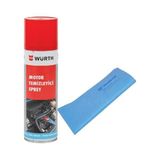 Die Grup Würth Motor Temizleyici Sprey 500 ml + Güderi Bez Mavi 130 gr - Kırmızı