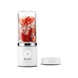 Die Grup Yasomi Taşınabilir Kablosuz Şarjlı Cam Smoothie El Blenderi Beyaz (Yasomi Türkiye Garantili) - Ahşap - Beyaz